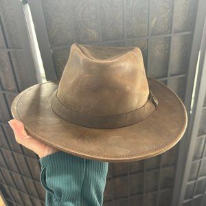 Goorin Bros Leather Hat - Brown